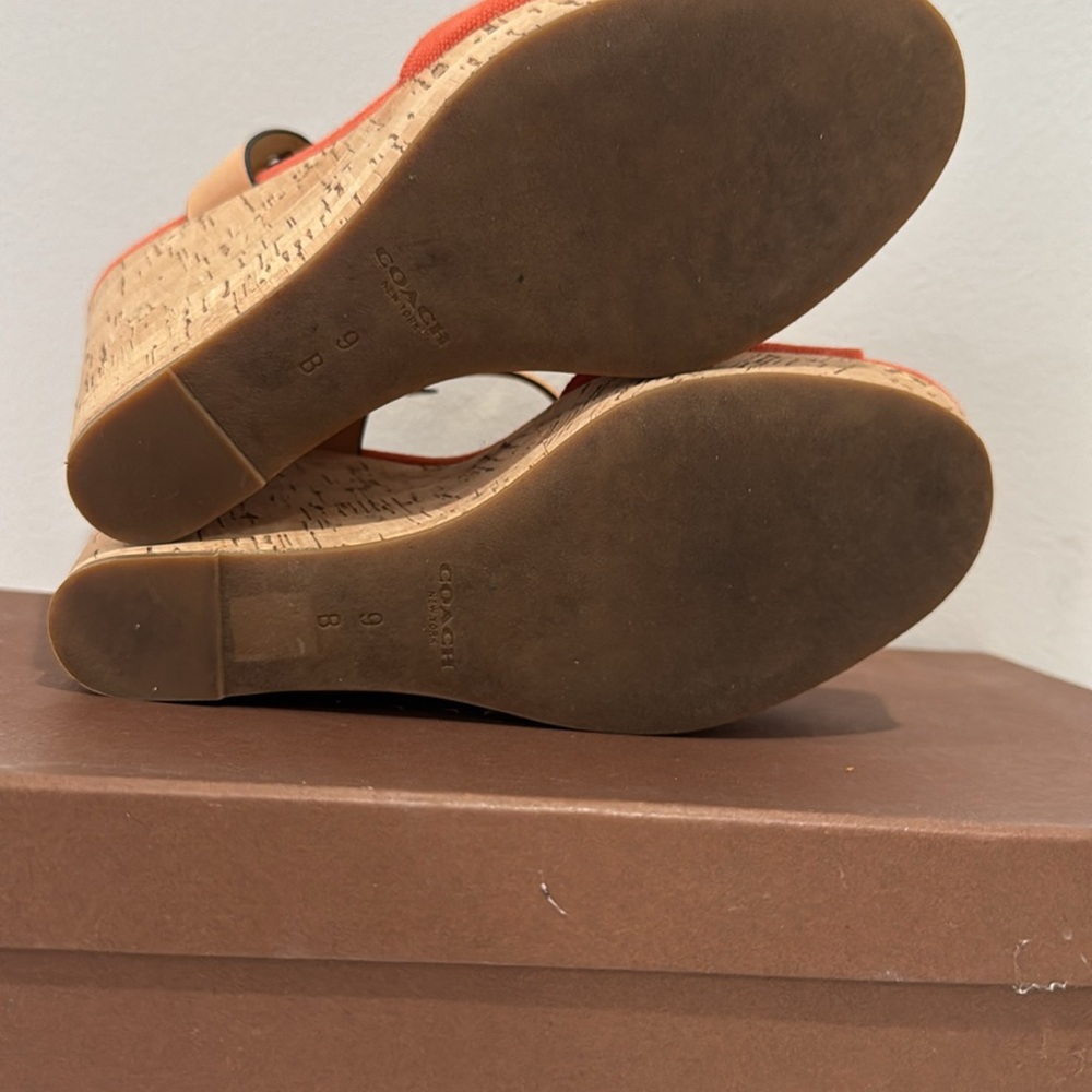 Coach Linden Canvas Wedge size 9 worn 1x - Picture 10 of 12